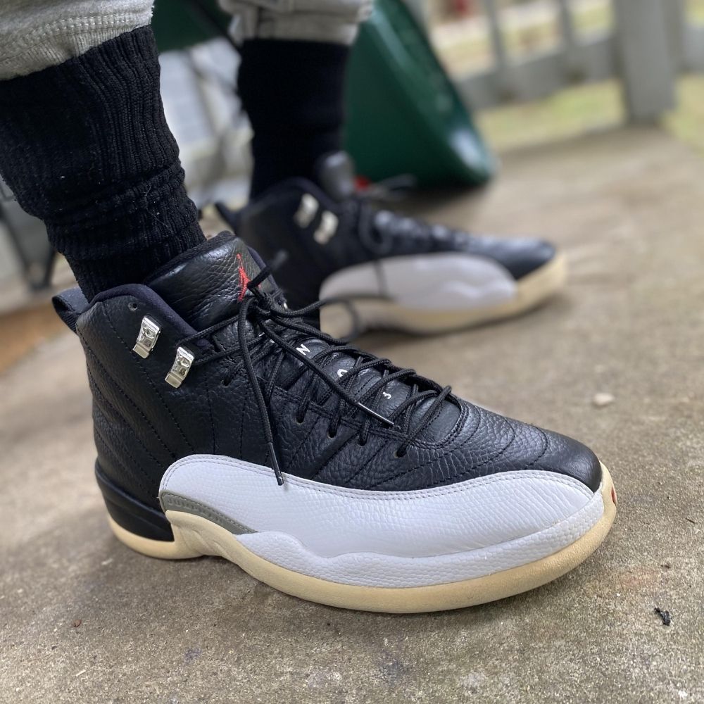 Air Jordan 12 Retro Playoff Black White 2022