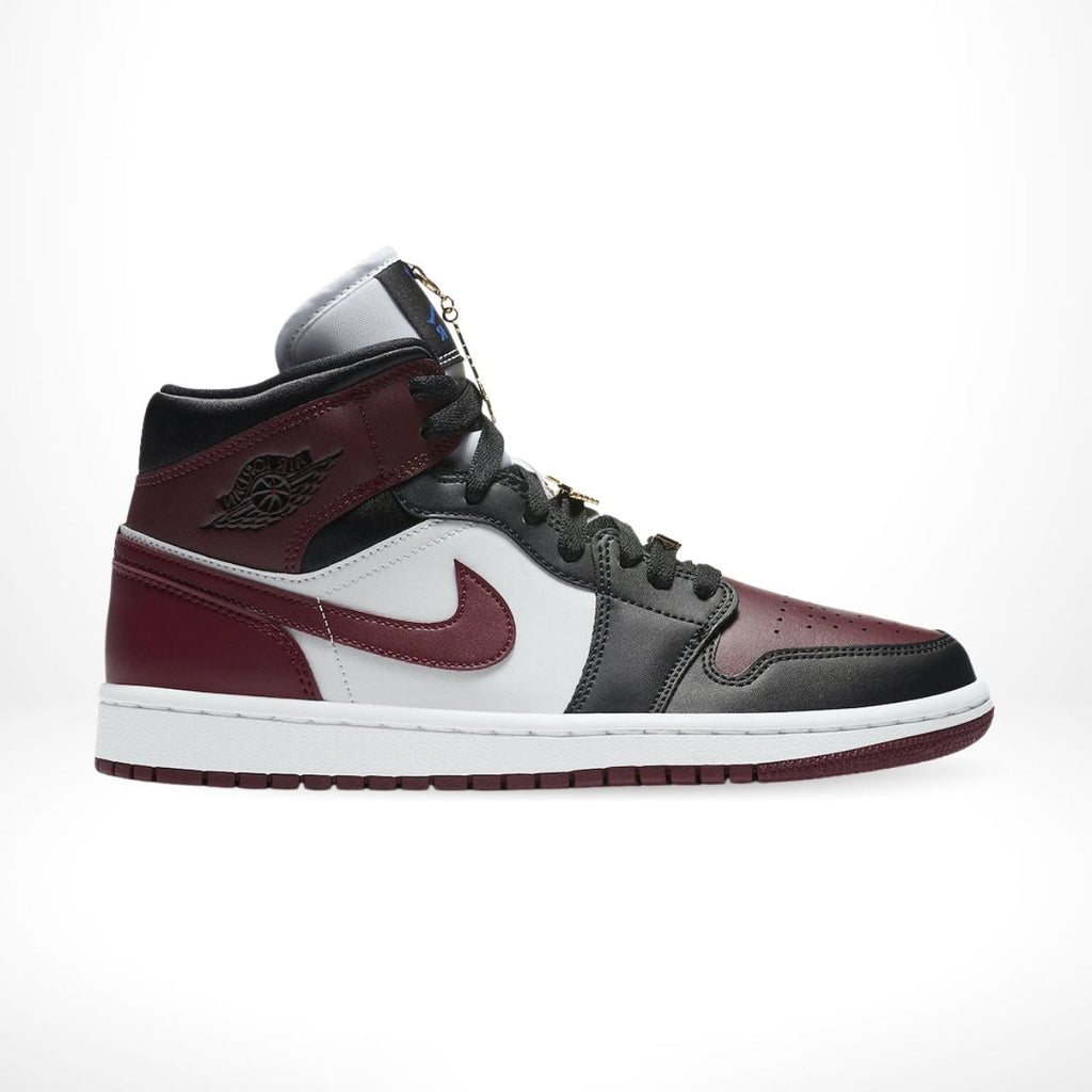 Air Jordan 1 Mid SE Gold Pendants – Black / Dark Beetroot (CZ4385-016)