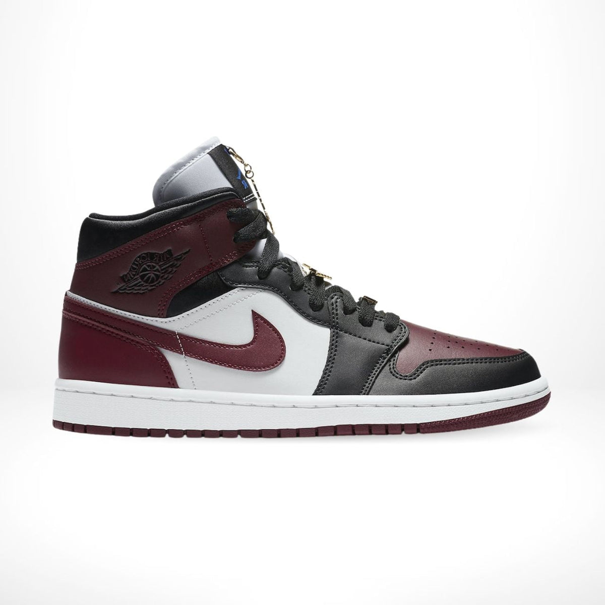 Air Jordan 1 Mid SE Gold Pendants – Black / Dark Beetroot (CZ4385-016)