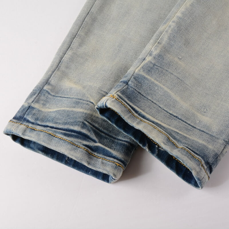 AMIRI Jeans #878 – Slim Fit Distressed Denim