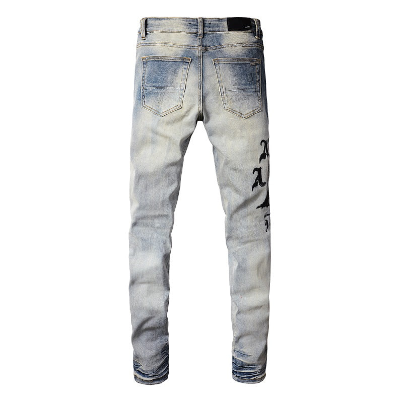 AMIRI Jeans #882 – Slim Fit Distressed Denim