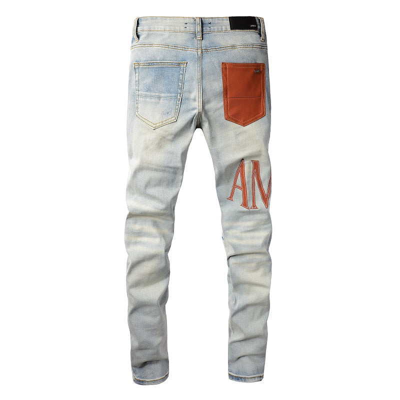 AMIRI Jeans #840 – Slim Fit Distressed Denim