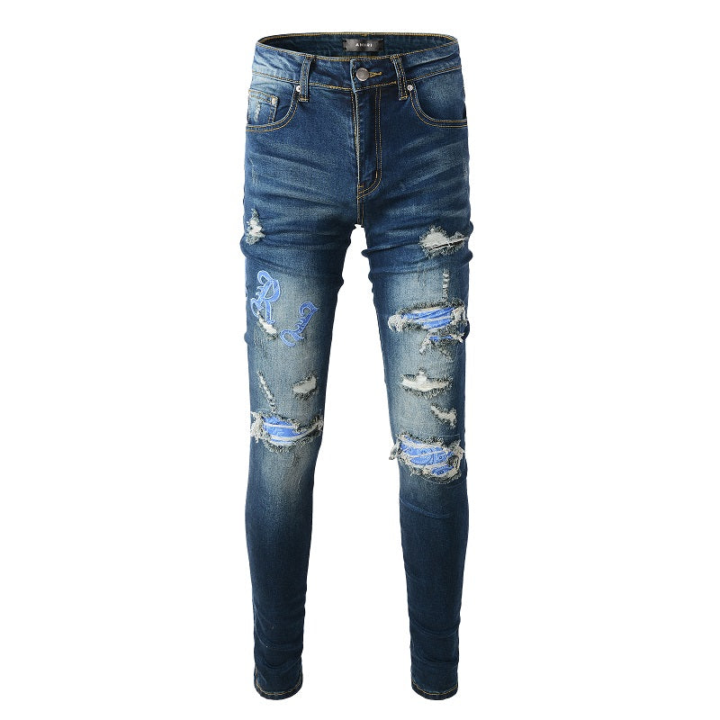 AMIRI Jeans #838 – Slim Fit Distressed Denim