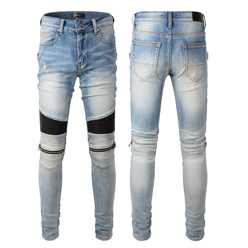 AMIRI Jeans #606 – Slim Fit Distressed Denim