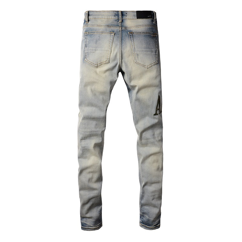 AMIRI Jeans #878 – Slim Fit Distressed Denim