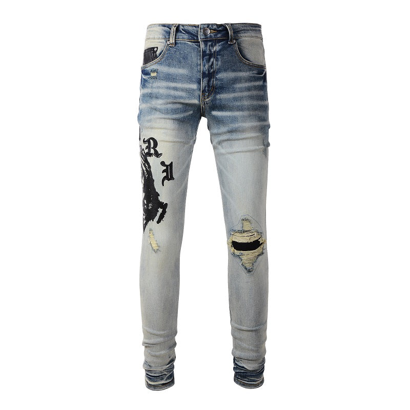 AMIRI Jeans #882 – Slim Fit Distressed Denim