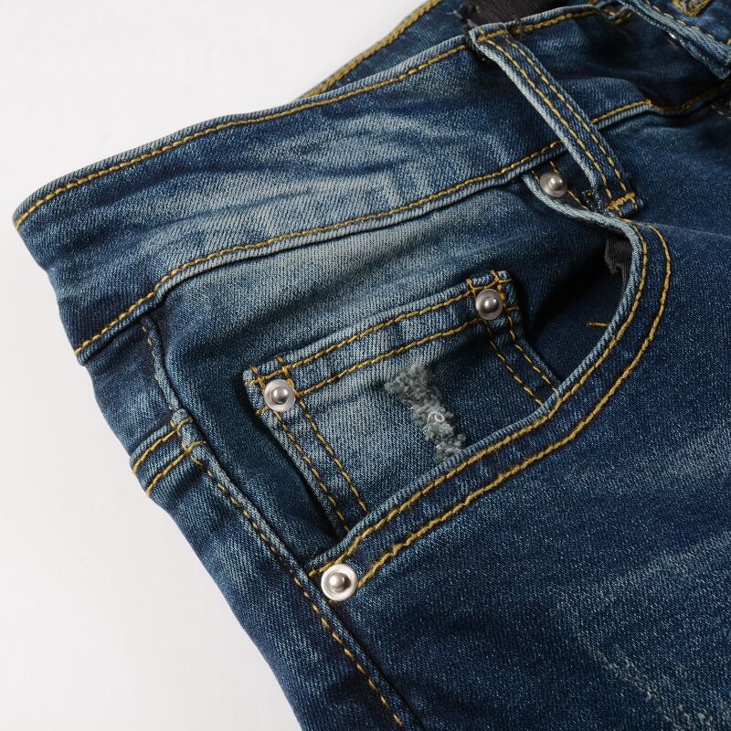 AMIRI Jeans #838 – Slim Fit Distressed Denim