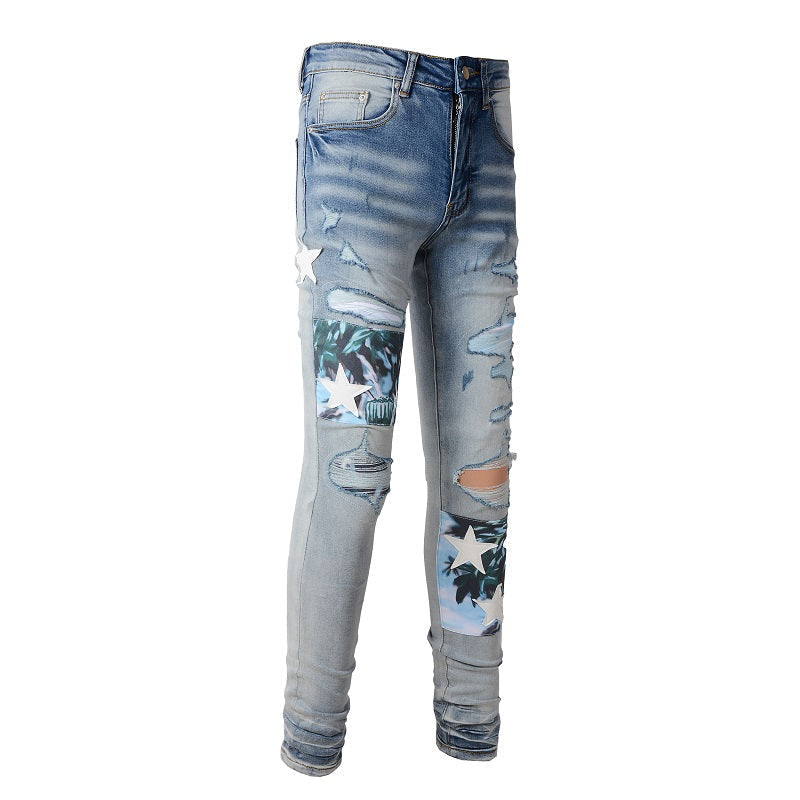 AMIRI Jeans #898 – Slim Fit Distressed Denim