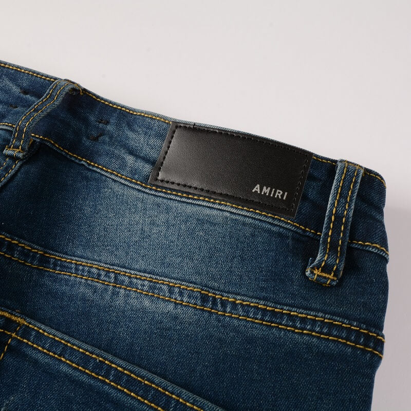 AMIRI Jeans #838 – Slim Fit Distressed Denim