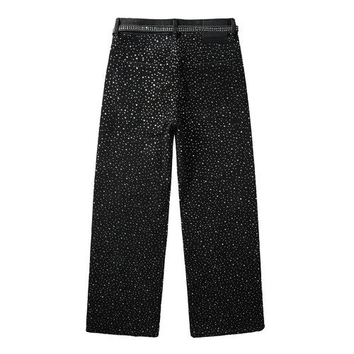 Purple Brand Crystal Diamond Jeans #9128