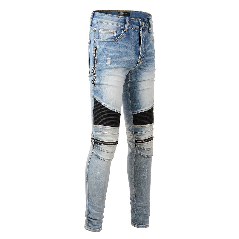 AMIRI Jeans #606 – Slim Fit Distressed Denim