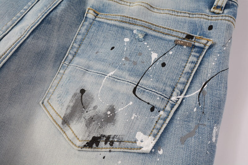 AMIRI Jeans #820 – Slim Fit Distressed Denim