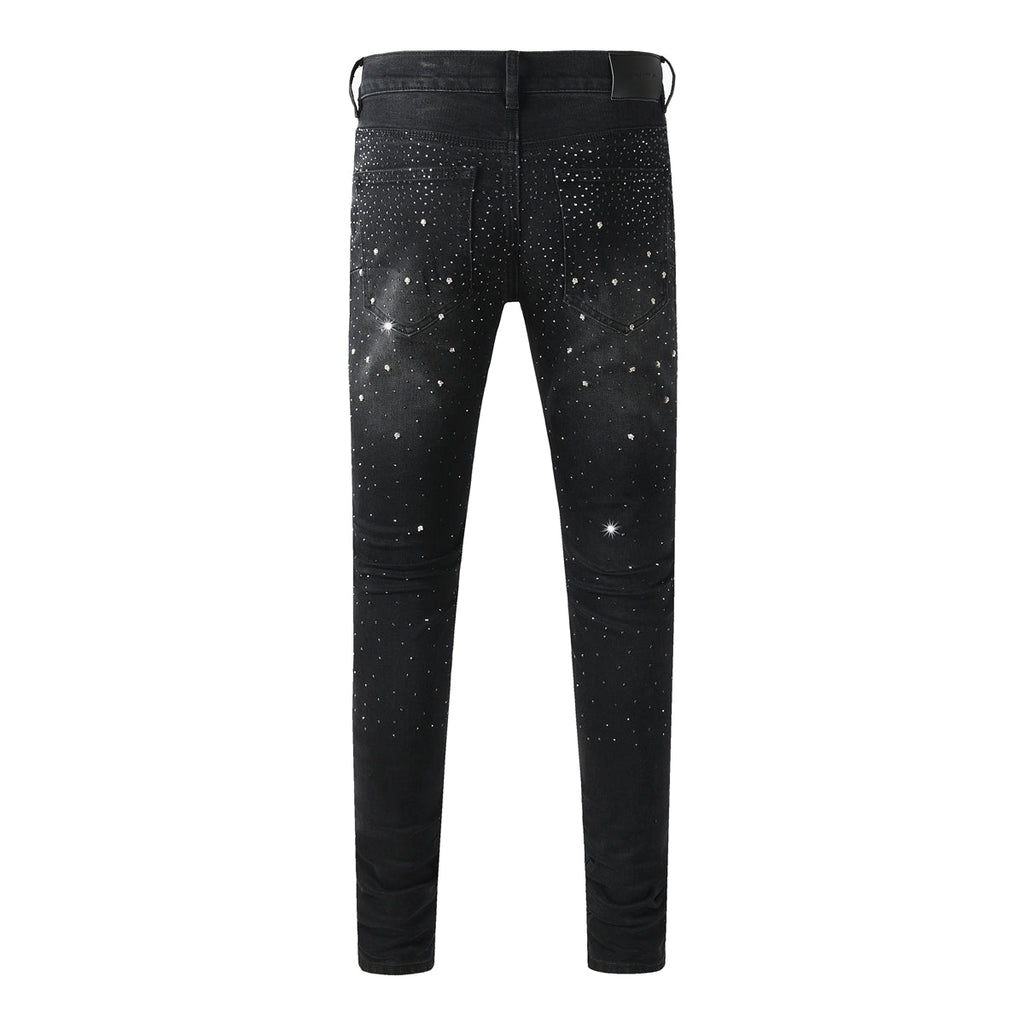 Purple Brand Crystal Diamond Jeans #9130