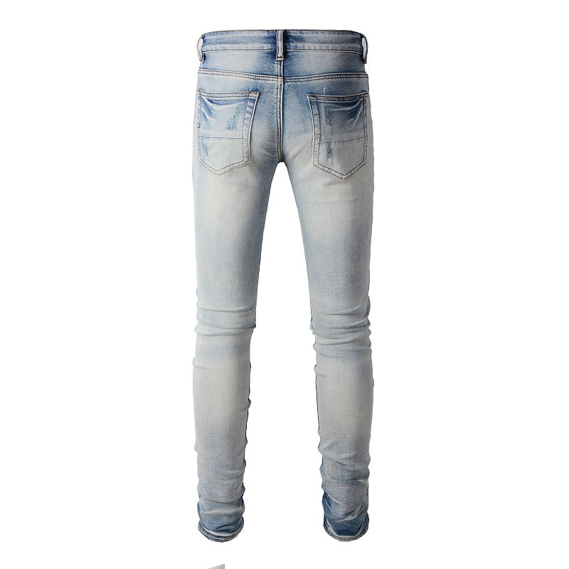 AMIRI Jeans #6848 – Slim Fit Distressed Denim