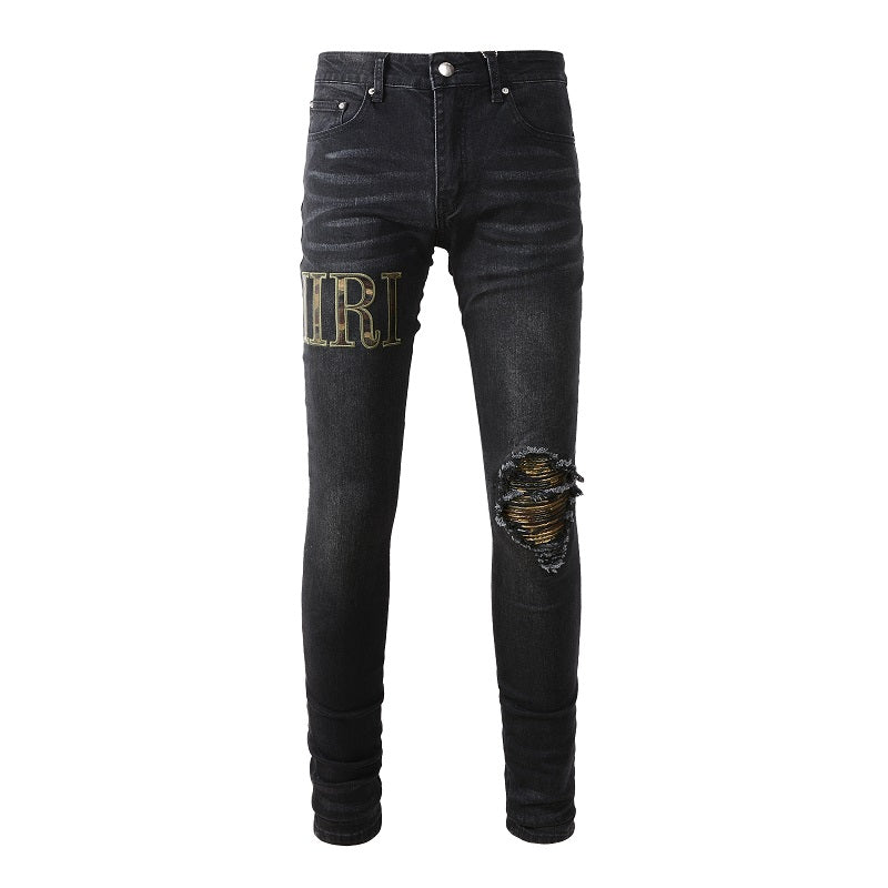 AMIRI Jeans #872 – Slim Fit Distressed Denim