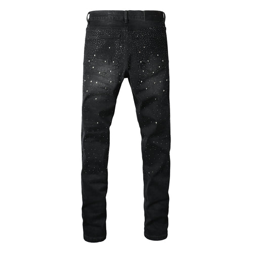 Purple Brand Crystal Diamond Jeans #9130