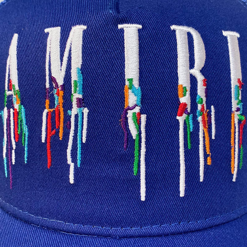 AMIRI Color Splash Paint Cap in Blue