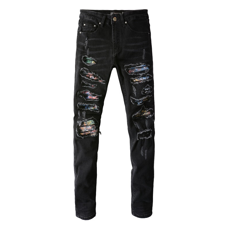 AMIRI Jeans #875 – Slim Fit Distressed Denim