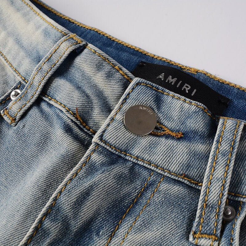 AMIRI Jeans #840 – Slim Fit Distressed Denim