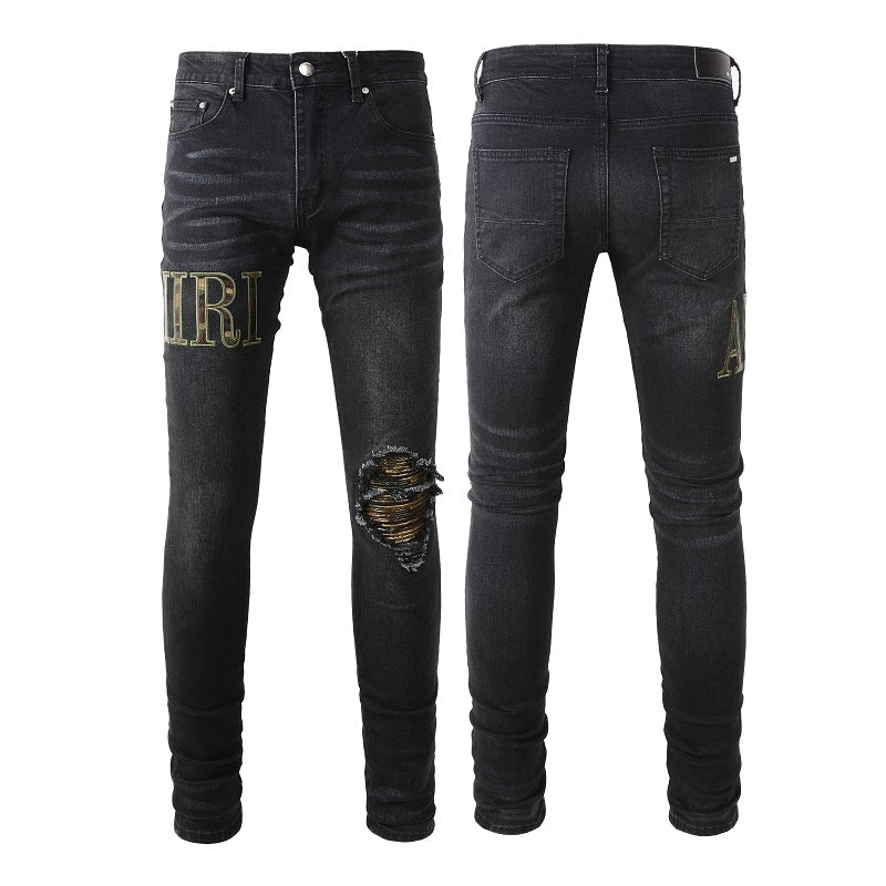 AMIRI Jeans #872 – Slim Fit Distressed Denim