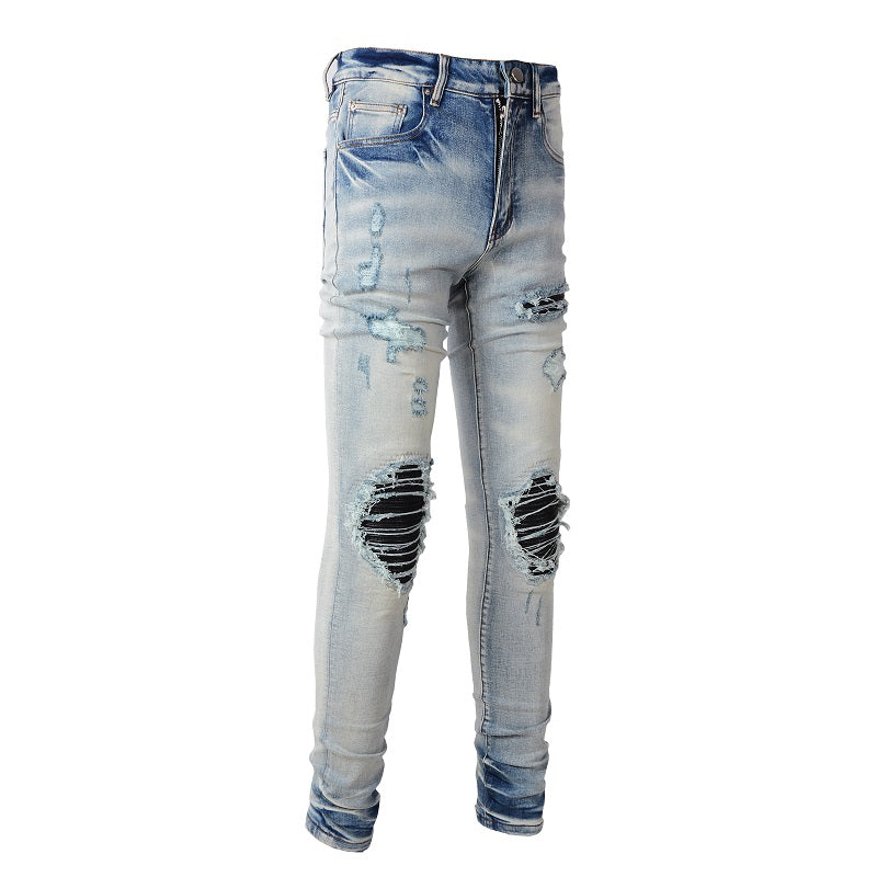 AMIRI Jeans #6848 – Slim Fit Distressed Denim