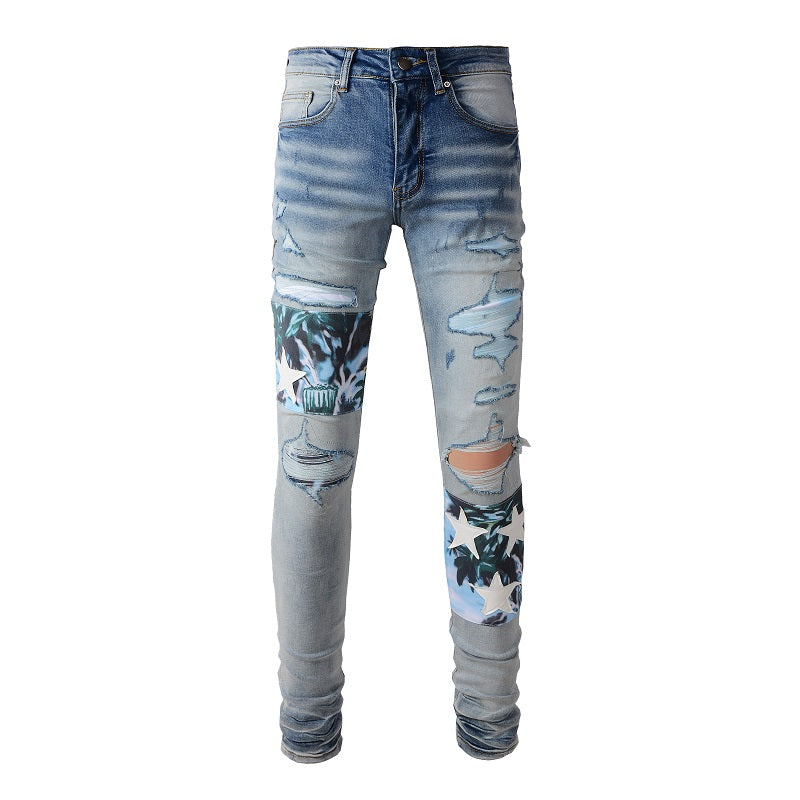 AMIRI Jeans #898 – Slim Fit Distressed Denim