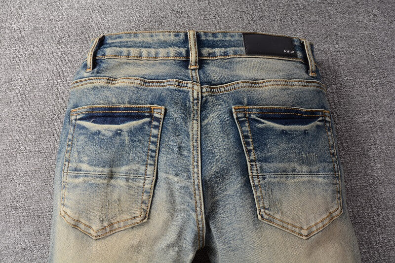 AMIRI Slim Fit Distressed Jeans #684