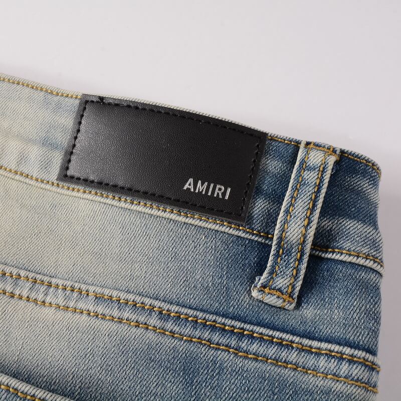 AMIRI Jeans #878 – Slim Fit Distressed Denim