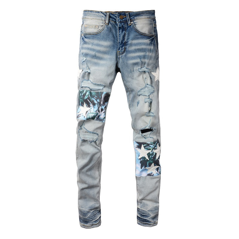 AMIRI Jeans #898 – Slim Fit Distressed Denim