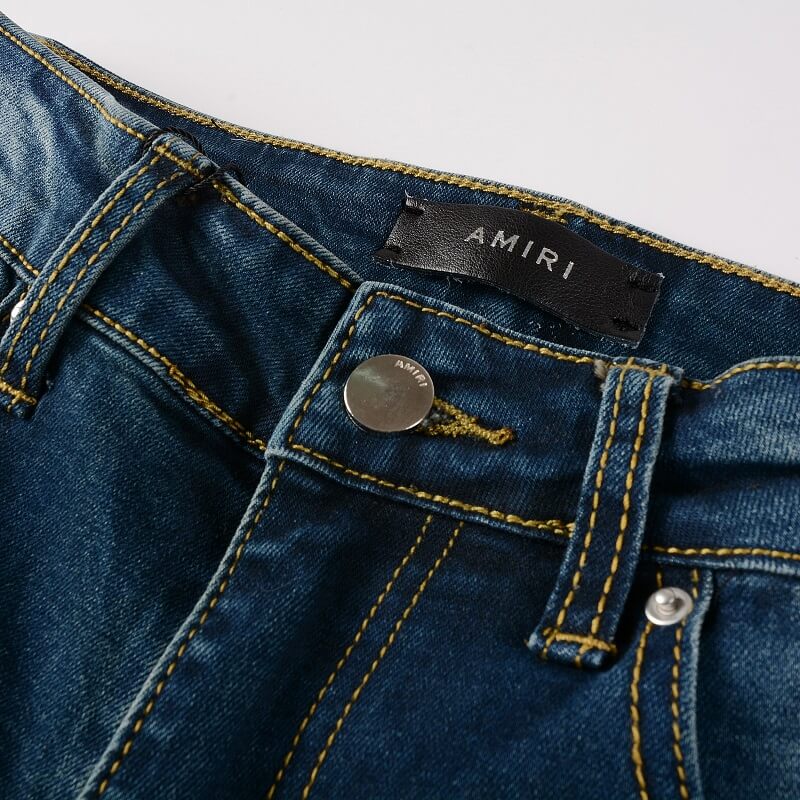 AMIRI Jeans #838 – Slim Fit Distressed Denim