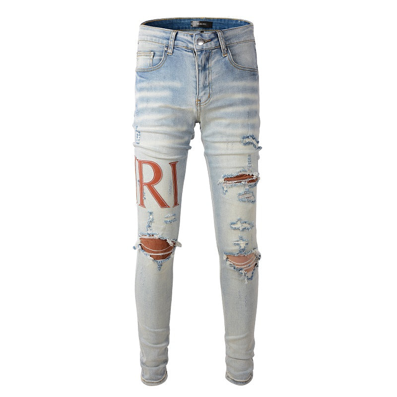 AMIRI Jeans #840 – Slim Fit Distressed Denim