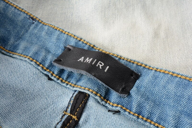 AMIRI Jeans #697 – Slim Fit Distressed Denim