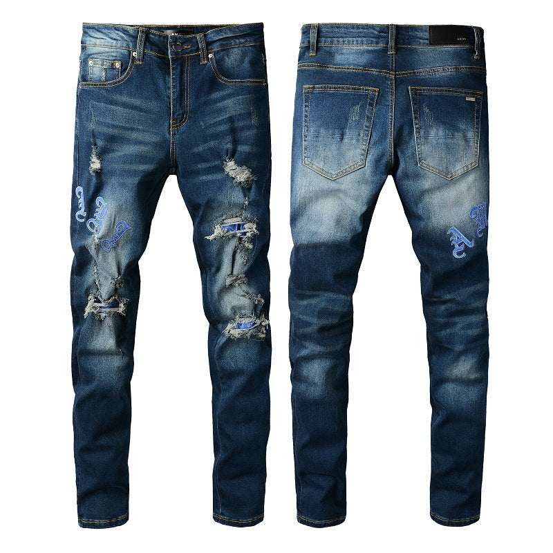 AMIRI Jeans #838 – Slim Fit Distressed Denim