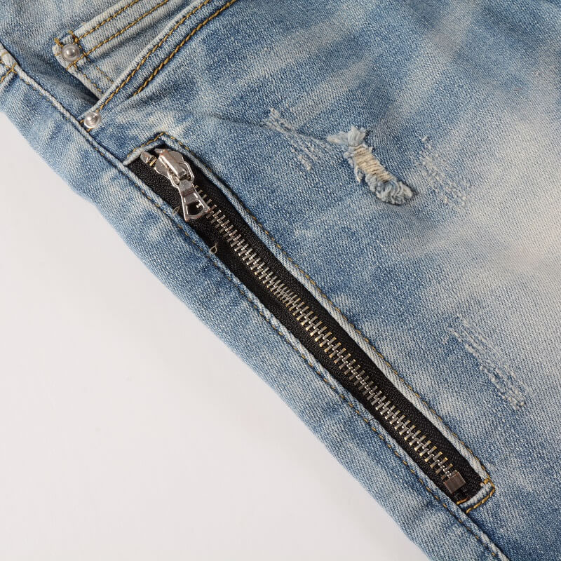 AMIRI Jeans #606 – Slim Fit Distressed Denim