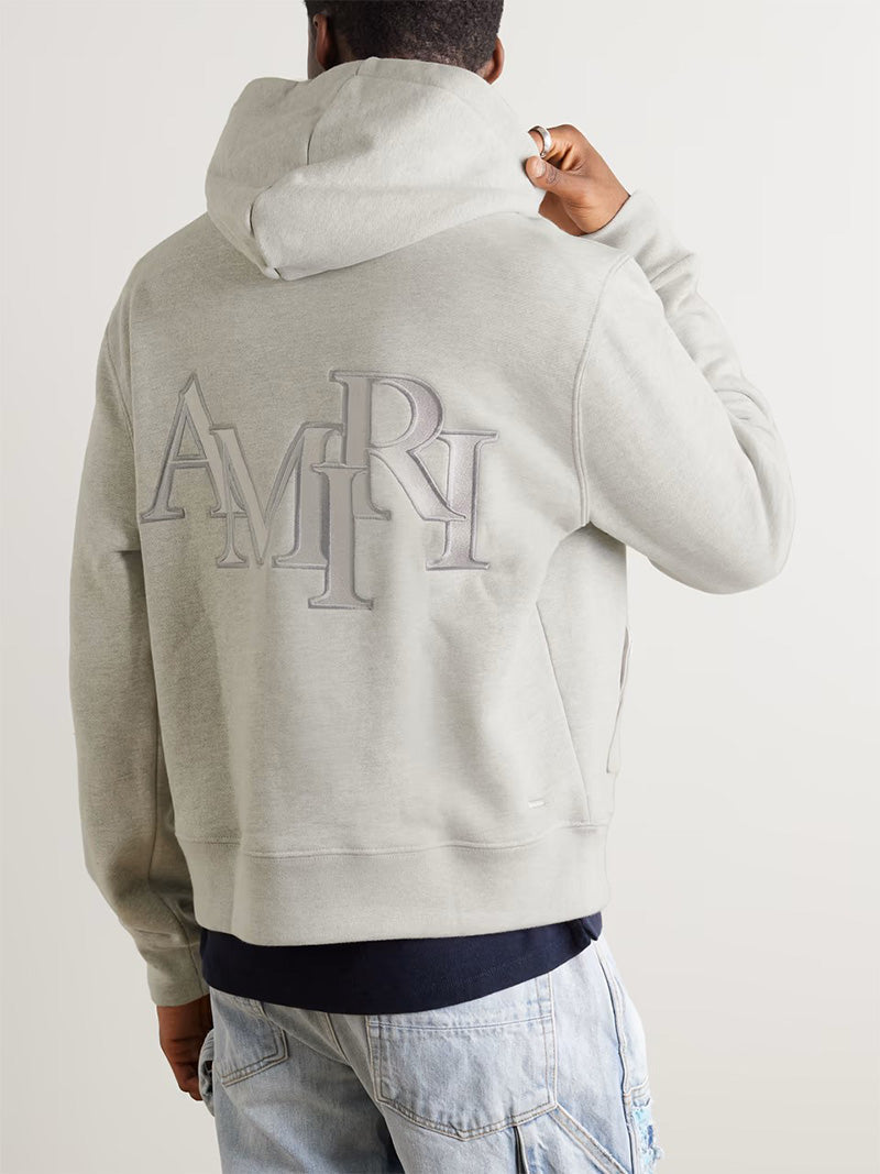 AMIRI Logo-Embroidered Cotton-Jersey Hoodie